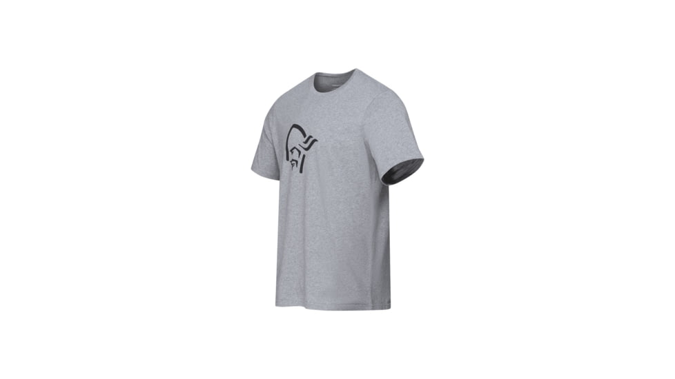 Norrona /29 Cotton Viking T-Shirt - Mens, Grey Melange/Caviar, Medium, 3417-21-8882-M