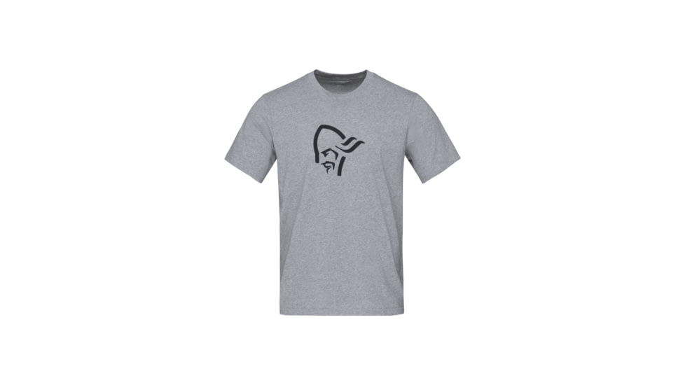 Norrona /29 Cotton Viking T-Shirt - Mens, Grey Melange/Caviar, Medium, 3417-21-8882-M
