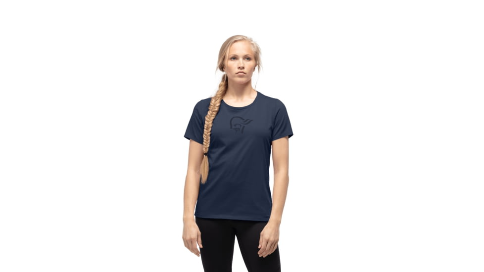 Norrona /29 Cotton Viking T-Shirt - Womens, Indigo Night/Sky Captain, Extra Small, 3421-21-2009-XS