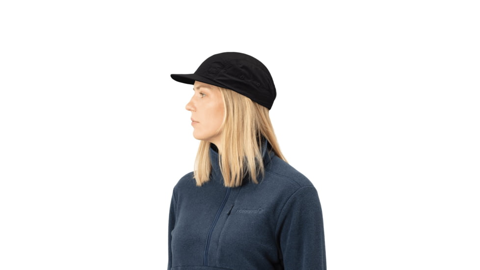 Norrona /29 Five Panel Tech Cap, Caviar, Large/Extra Large, 3427-24-7718-L/XL