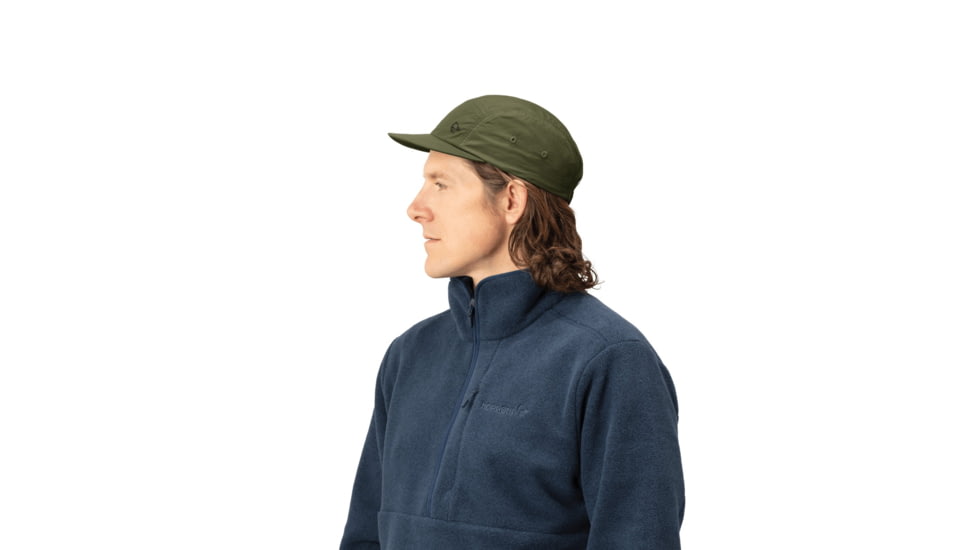 Norrona /29 Five Panel Tech Cap, Olive Night, Small/Medium, 3427-24-3301-S/M