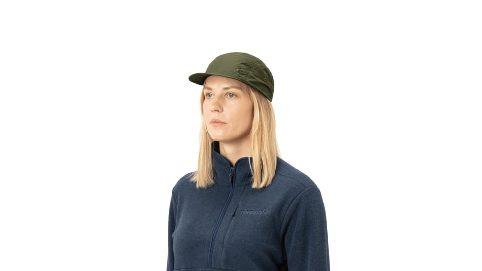 Norrona /29 Five Panel Tech Cap, Olive Night, Small/Medium, 3427-24-3301-S/M