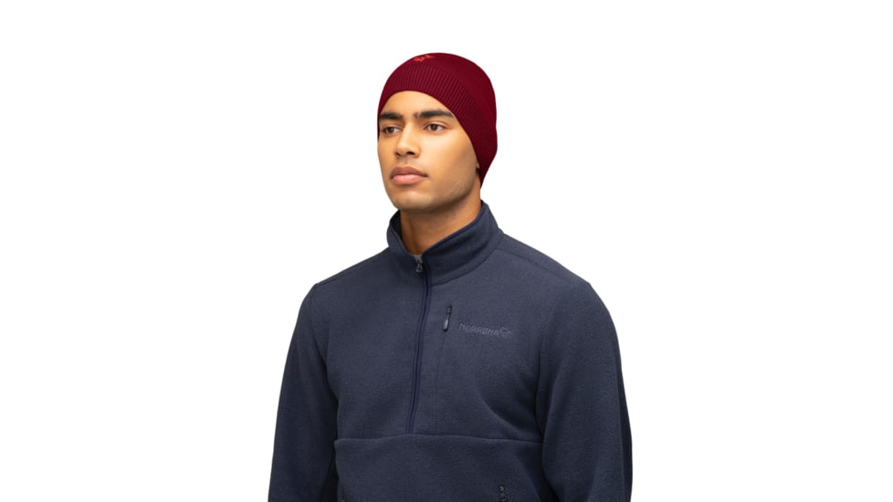 Norrona /29 Light Merinoull Beanie, Rhubarb Melange, One Size, 5226-23-5705-ONE SIZE
