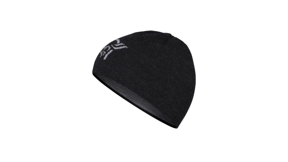 Norrona /29 Light MerinoUll Logo Beanie, Caviar Melange, One Size, 5216-23-7737-One Size