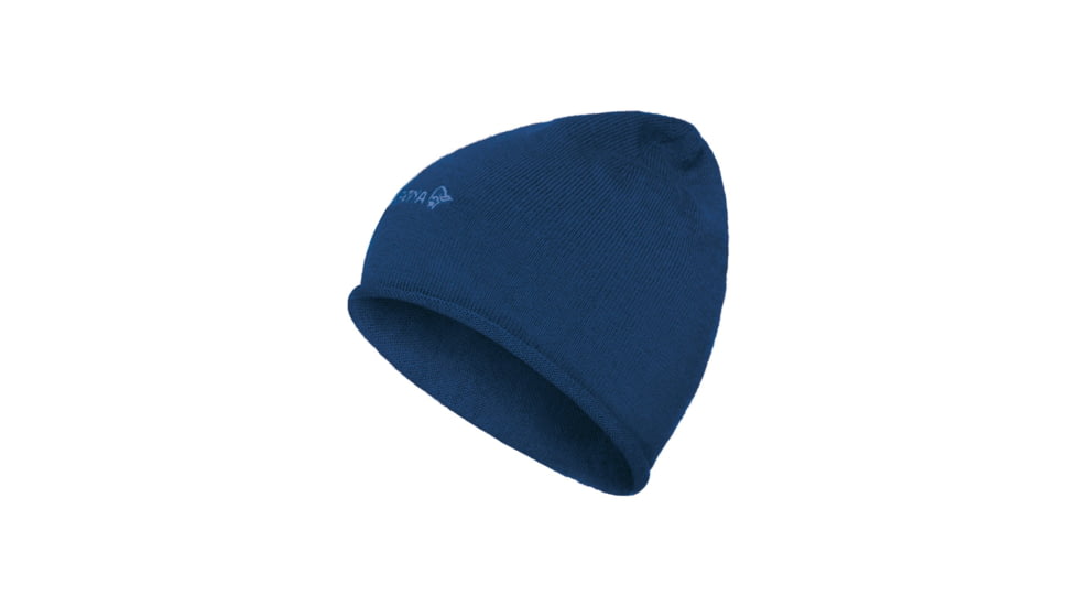 Norrona /29 Light MerinoUll Roll Edge Beanie, Indigo Night Melange, One Size, 5230-23-2008-One Size