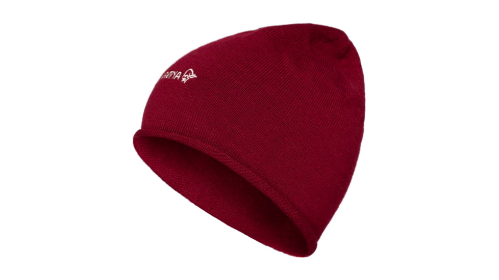 Norrona /29 Light Merinoull Roll Edge Beanie, Rhubarb Melange, One Size, 5230-23-5705-ONE SIZE
