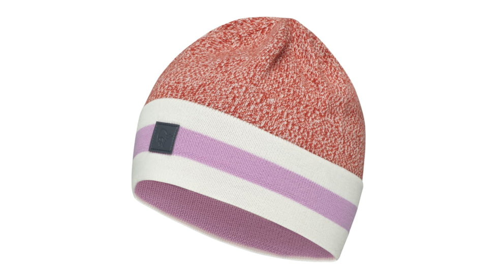 Norrona /29 Marl Knit Stripe Wool Beanie, Violet Tulle, One Size, 7042698431134