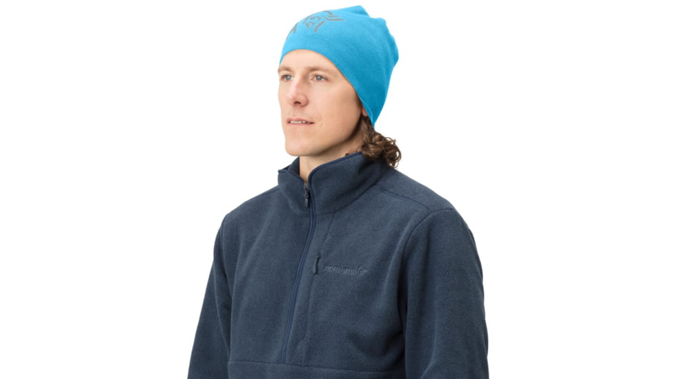 Norrona /29 Reversible Cotton Beanie, Aquarius, Small, 7042698471482