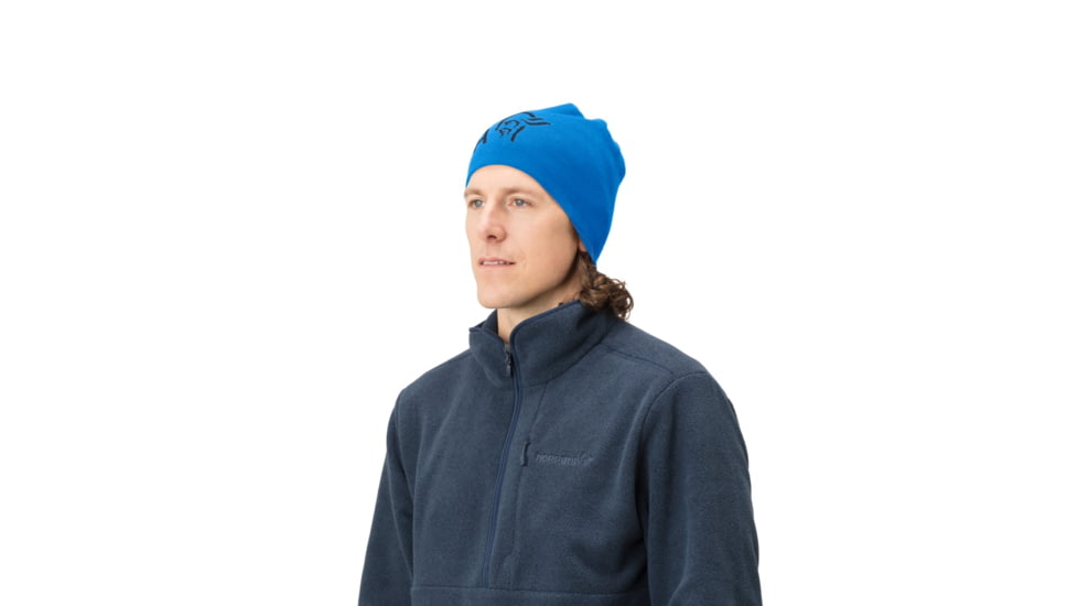 Norrona /29 Reversible Cotton Beanie, Campanula/Indigo Night, Large, 7042698429902