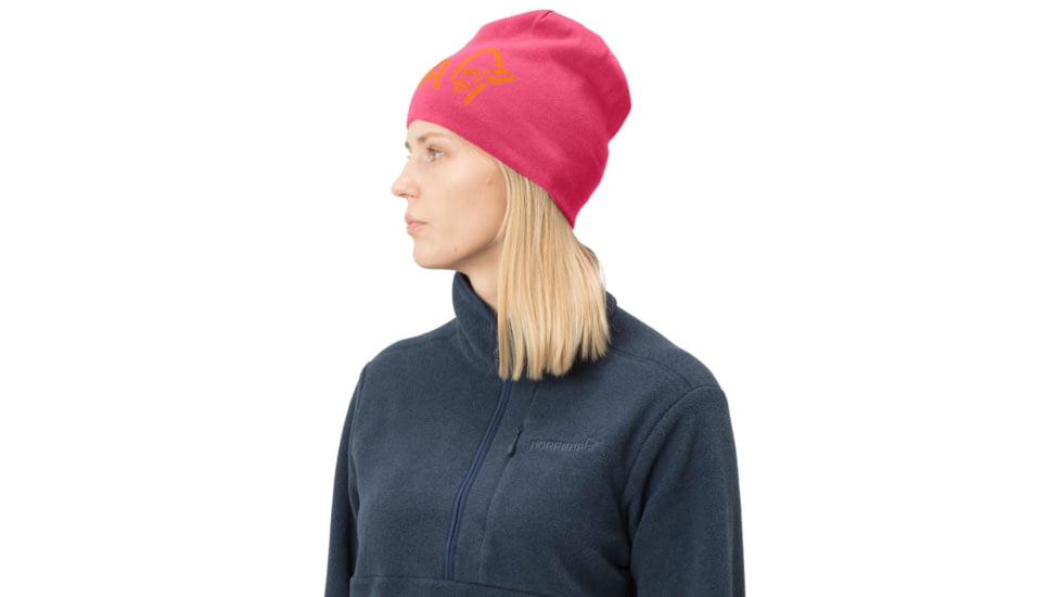 Norrona /29 Reversible Cotton Beanie, Honeysuckle, Large, 7042698471499