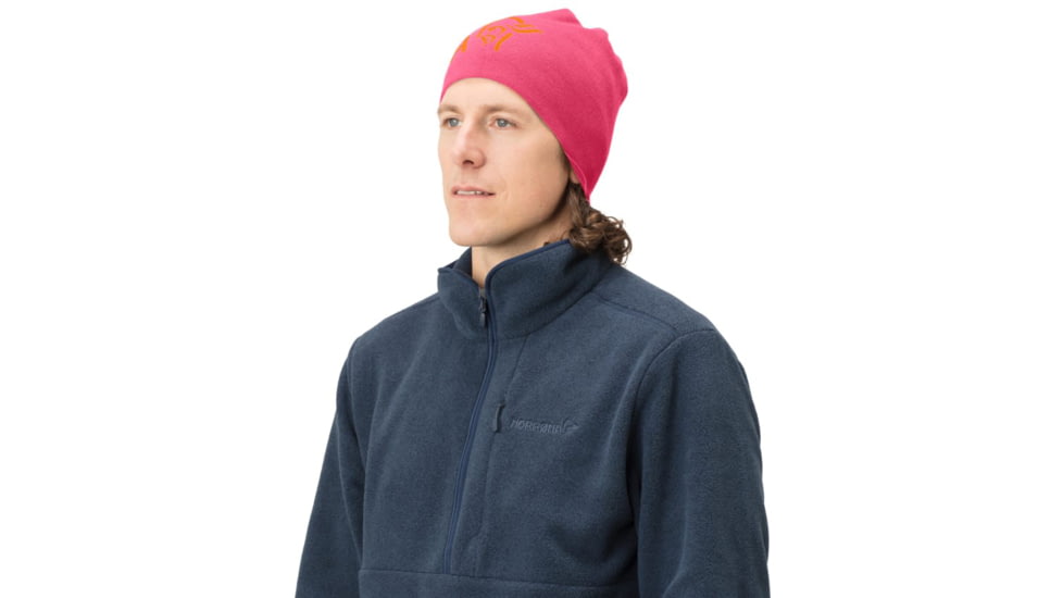 Norrona /29 Reversible Cotton Beanie, Honeysuckle, Large, 7042698471499