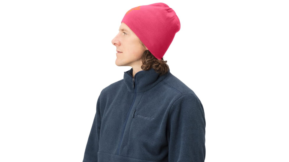 Norrona /29 Reversible Cotton Beanie, Honeysuckle, Large, 7042698471499