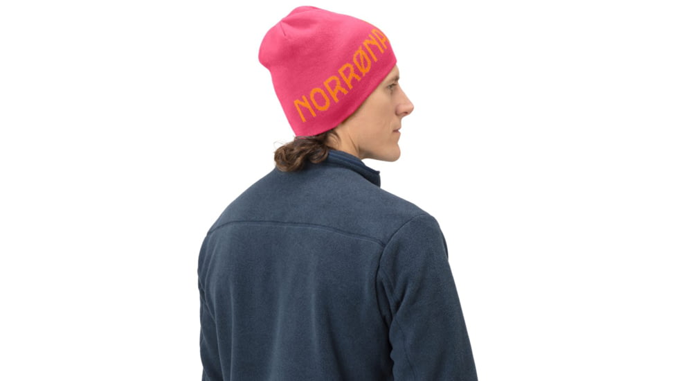 Norrona /29 Reversible Cotton Beanie, Honeysuckle, Large, 7042698471499