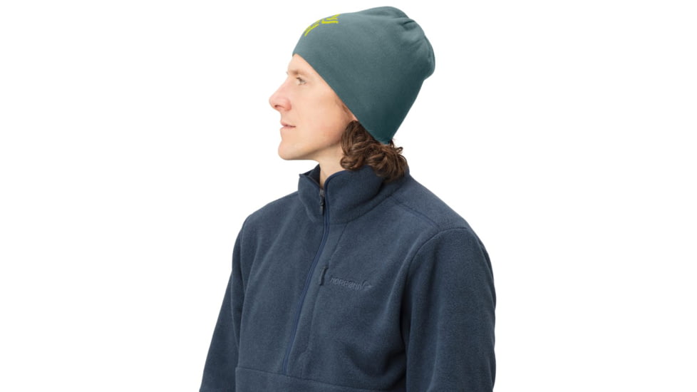 Norrona /29 Reversible Cotton Beanie, North Atlantic, Small, 7042698471529