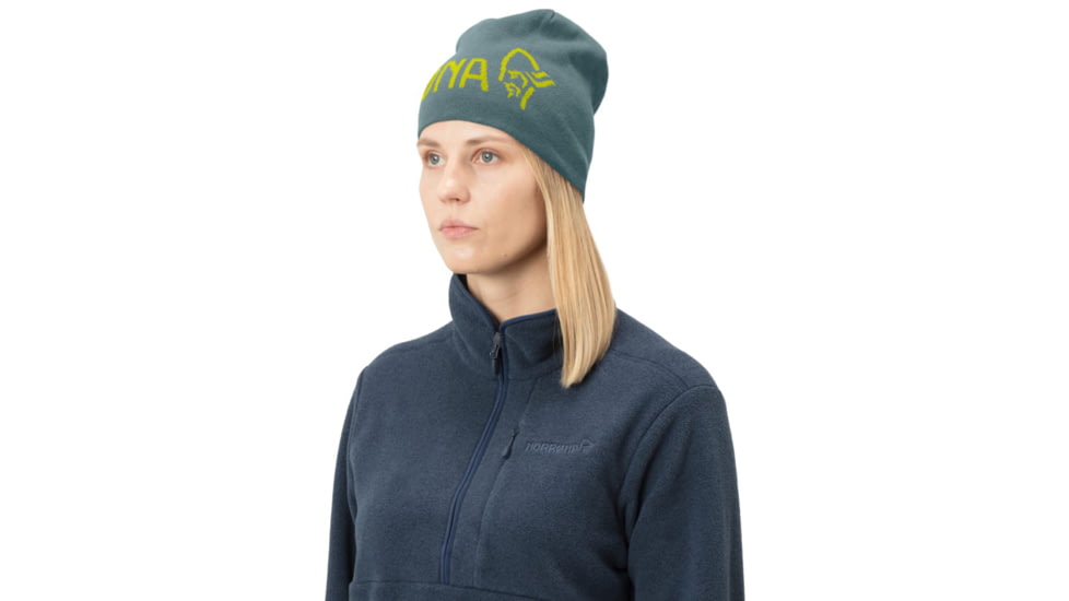 Norrona /29 Reversible Cotton Beanie, North Atlantic, Small, 7042698471529