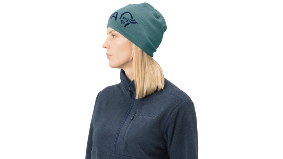 Norrona /29 Thin Logo Beanie, North Atlantic, One Size, 7042698464620
