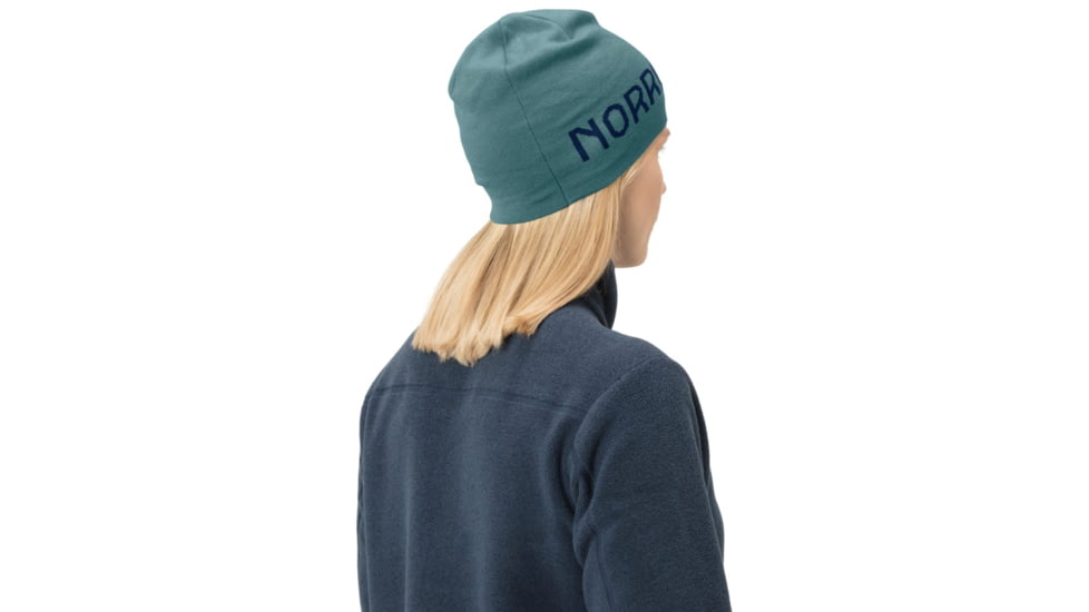 Norrona /29 Thin Logo Beanie, North Atlantic, One Size, 7042698464620