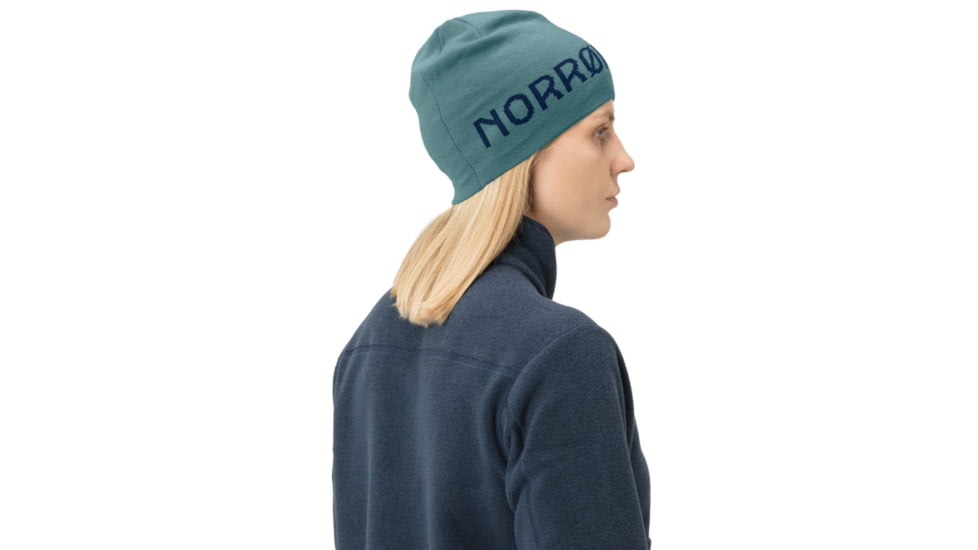Norrona /29 Thin Logo Beanie, North Atlantic, One Size, 7042698464620
