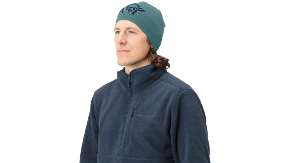 Norrona /29 Thin Logo Beanie, North Atlantic, One Size, 7042698464620