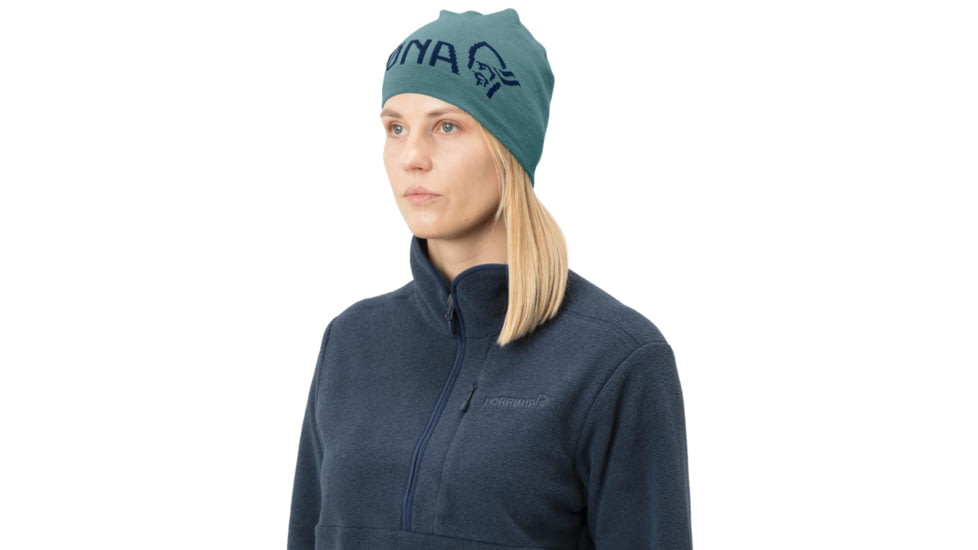 Norrona /29 Thin Logo Beanie, North Atlantic, One Size, 7042698464620