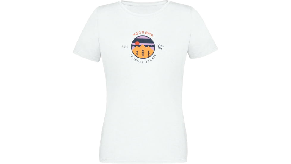 Norrona Cotton Journey T-Shirt - Womens, Pure White, Large, 3410-21-9000-L