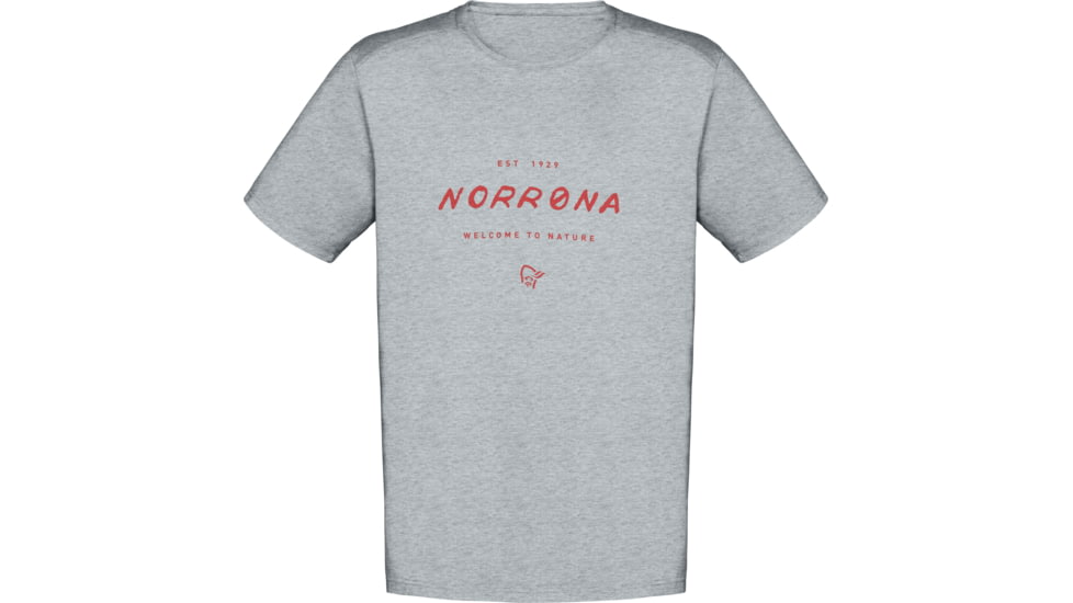 Norrona Cotton Legacy T-Shirt - Mens, Grey Melange, Medium, 3416-21-8870-M