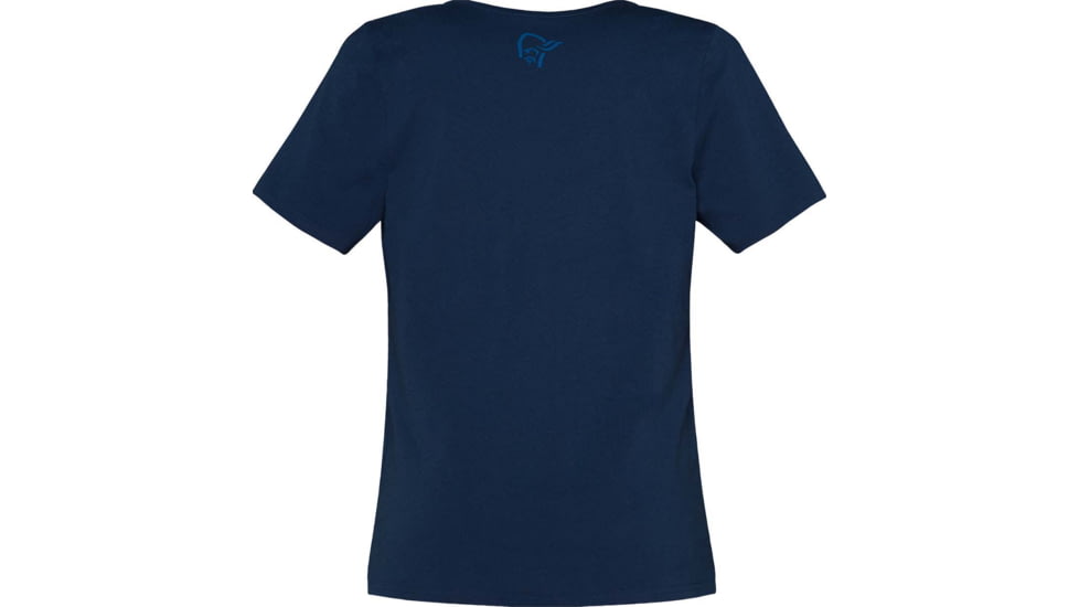 Norrona Cotton Slant Logo T-Shirt - Womens, Indigo Night, Small, 3420-21-2295-S