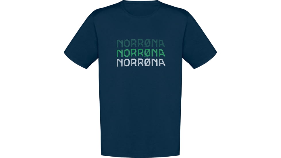 Norrona Cotton Triple T-Shirt - Mens, Indigo Night, Medium, 3406-21-2295-M