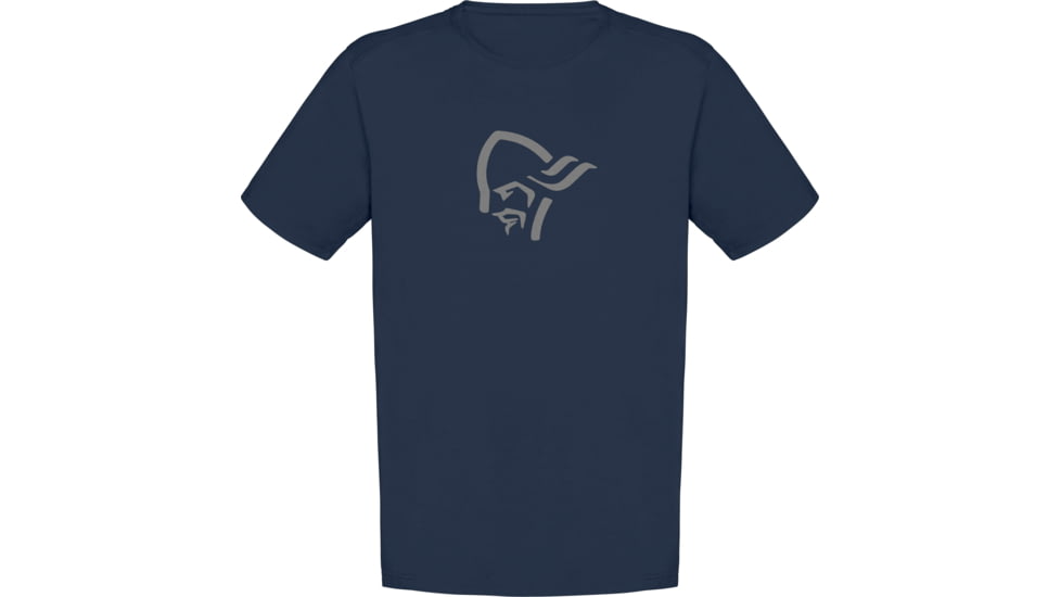 Norrona Cotton Viking1 T-Shirt - Mens, Indigo Night/Drizzle, Extra Large, 3417-21-2329-XL