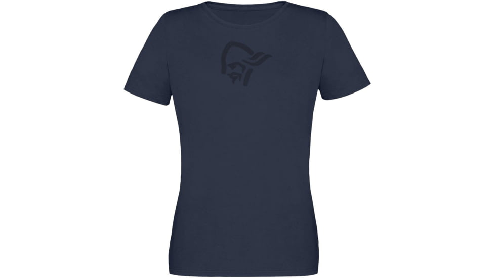 Norrona Cotton Viking2 T-Shirt - Womens, Indigo Night/Drizzle, Small, 3421-21-2329-S