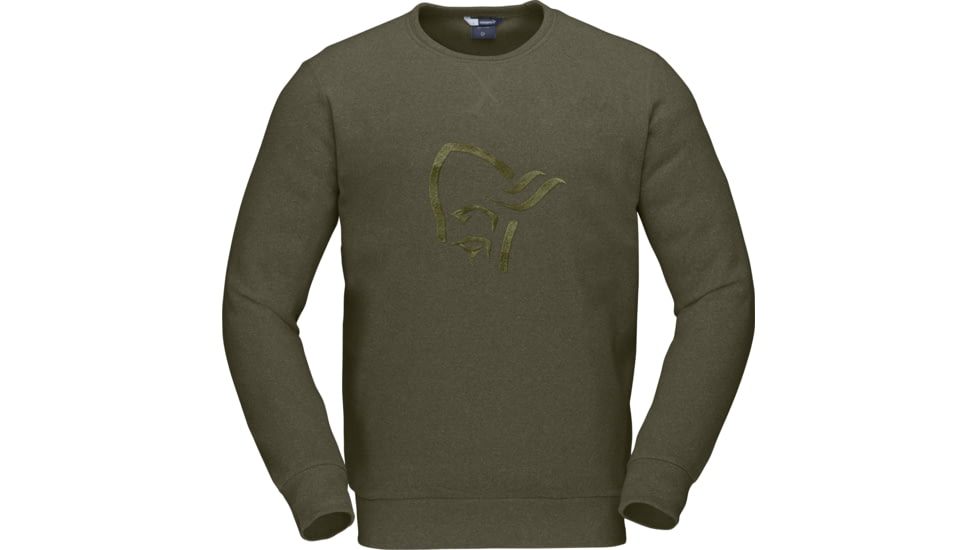 Norrona Crew Norrona Neck Sweater, Olive Night, Small, 5227-21 3301 S