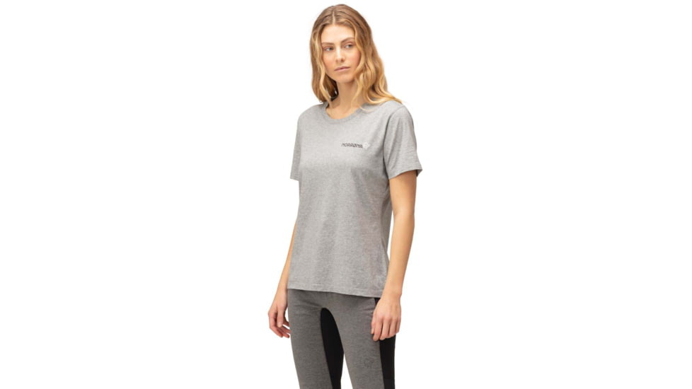 Norrona Duotone T-Shirt - Womens, Grey Melange, Medium, 3410-22 8870 M