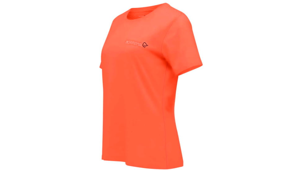 Norrona Duotone T-Shirt - Womens, Orange Alert, Large, 3410-22 5620 L