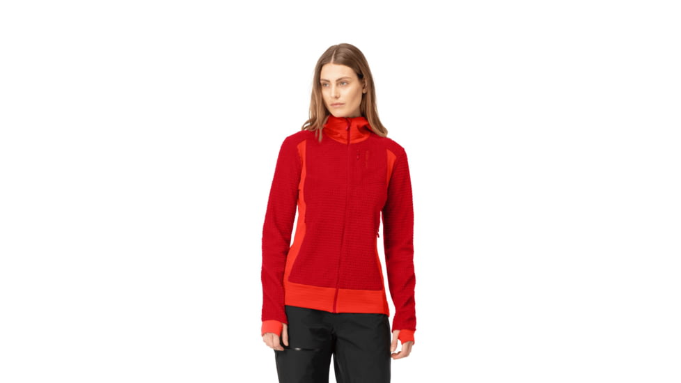 Norrona Falketind Alpha 120 Zip Hooded Jacket - Womens, Aura Orange, Medium, 1873-20-5519-M