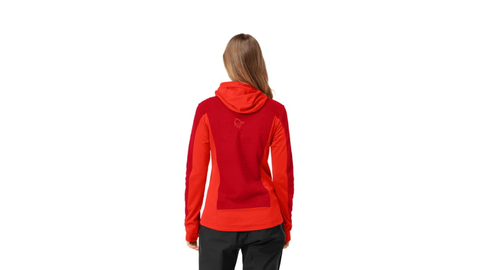 Norrona Falketind Alpha 120 Zip Hooded Jacket - Womens, Aura Orange, Medium, 1873-20-5519-M