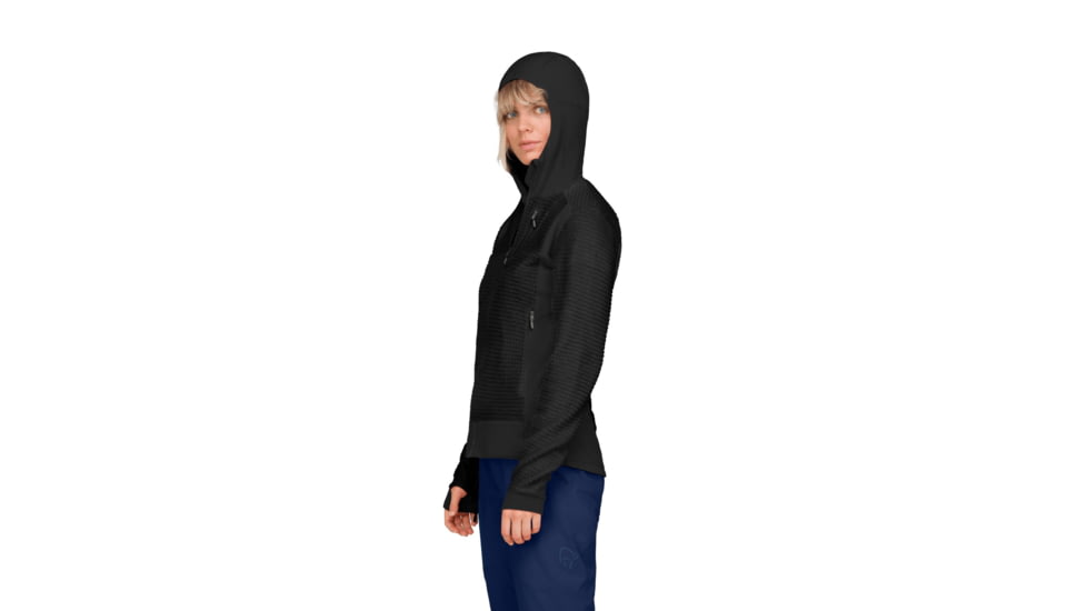 Norrona Falketind Alpha 120 Zip Hooded Jacket - Womens, Caviar, Medium, 1873-20-7718-M