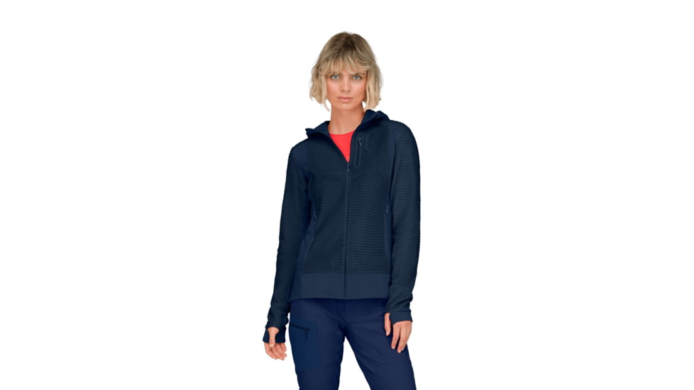 Norrona Falketind Alpha 120 Zip Hooded Jacket - Womens, Indigo Night, Large, 1873-20-2295-L