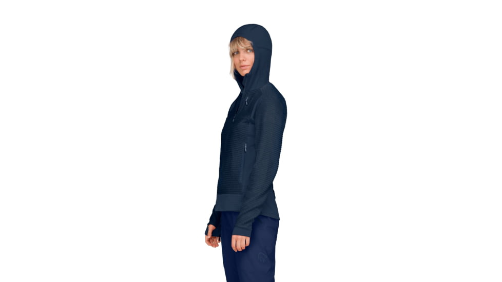 Norrona Falketind Alpha 120 Zip Hooded Jacket - Womens, Indigo Night, Large, 1873-20-2295-L
