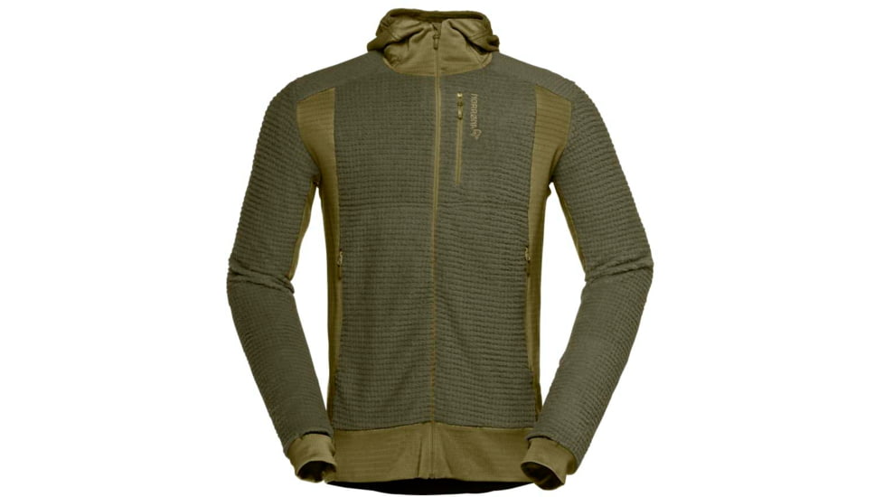 Norrona Falketind Alpha Zip Hooded Jacket - Mens, Olive Night/Olive Drab, Extra Large, 1815-20 3304 XL