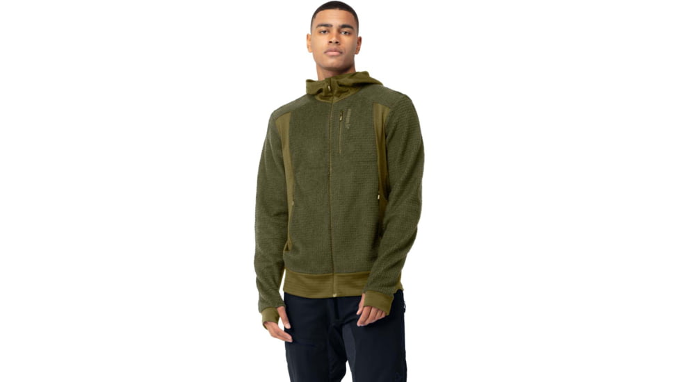 Norrona Falketind Alpha Zip Hooded Jacket - Mens, Olive Night/Olive Drab, Extra Large, 1815-20 3304 XL