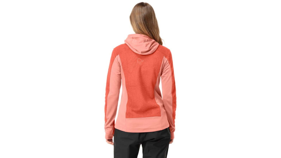 Norrona Falketind Alpha Zip Hooded Jacket - Womens, Orange Alert/Peach Amber, Medium, 1873-20 5651 M