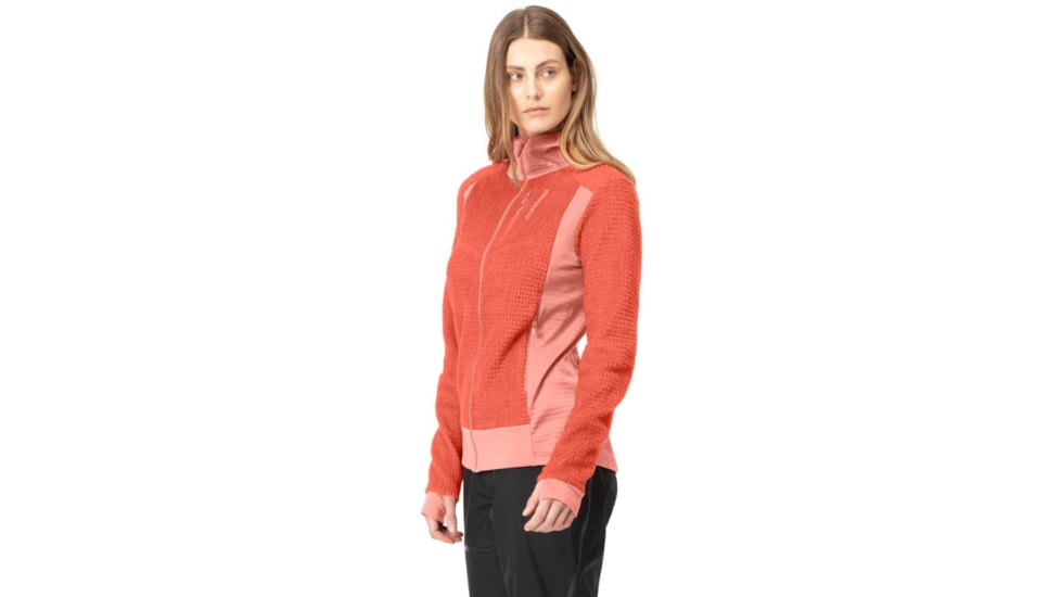 Norrona Falketind Alpha Zip Hooded Jacket - Womens, Orange Alert/Peach Amber, Medium, 1873-20 5651 M