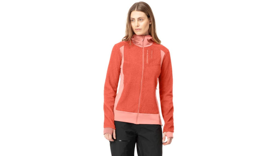 Norrona Falketind Alpha Zip Hooded Jacket - Womens, Orange Alert/Peach Amber, Medium, 1873-20 5651 M