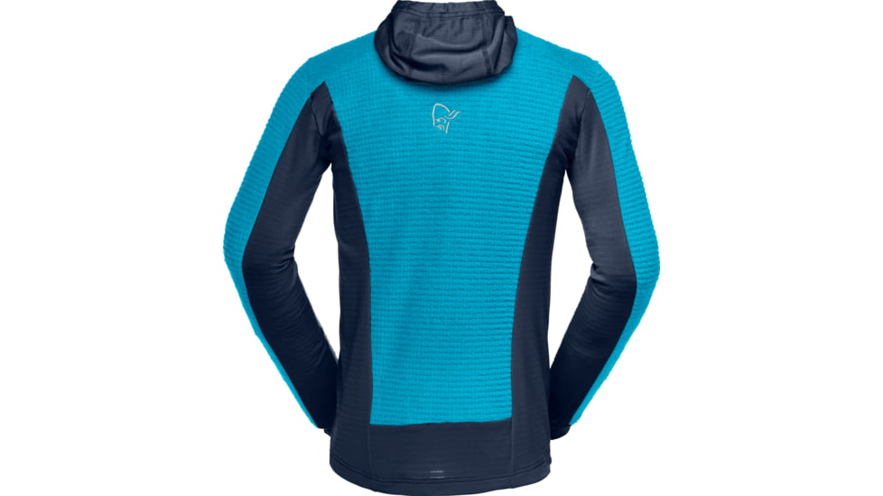 Norrona Falketind Alpha120 Zip Hood - Mens, Hawaiian surf/Indigo Night, Extra Large, 1815-20-6609-XL