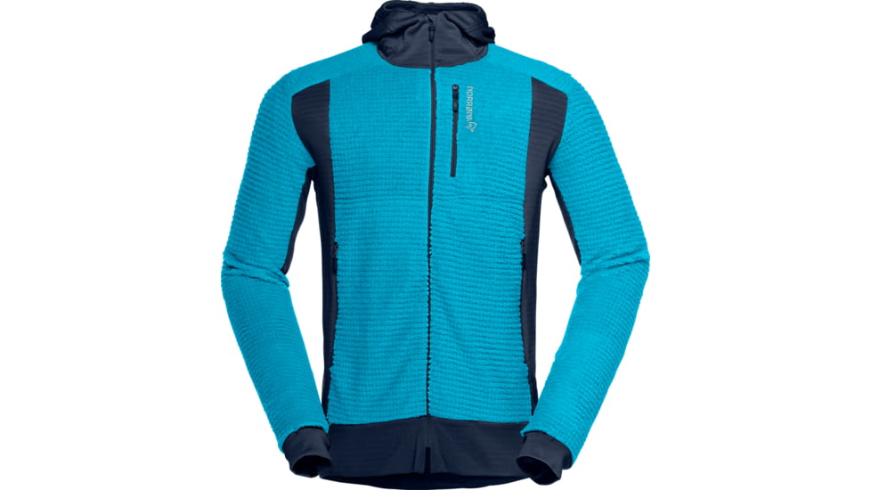 Norrona Falketind Alpha Zip Hooded Jacket - Men's, Hawaiian Surf/Indigo Night, Extra Large, 1815-20 6609 XL