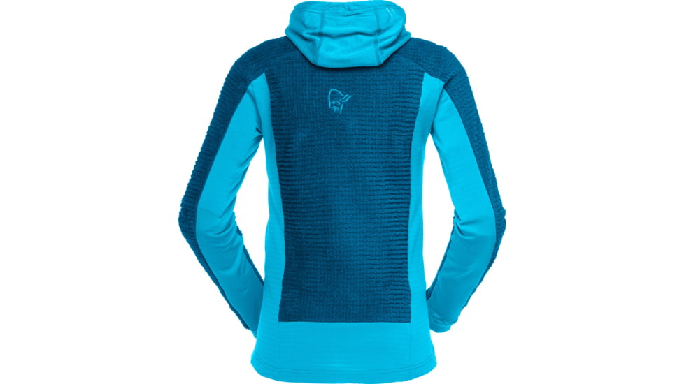 Norrona Falketind Alpha120 Zip Hood - Womens, Aquarius/Mykonos Blue, Small, 1873-20-2380-S