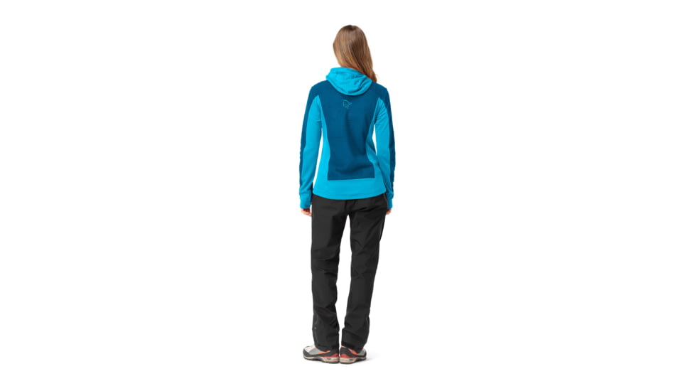 Norrona Falketind Alpha120 Zip Hood - Womens, Aquarius/Mykonos Blue, Small, 1873-20-2380-S