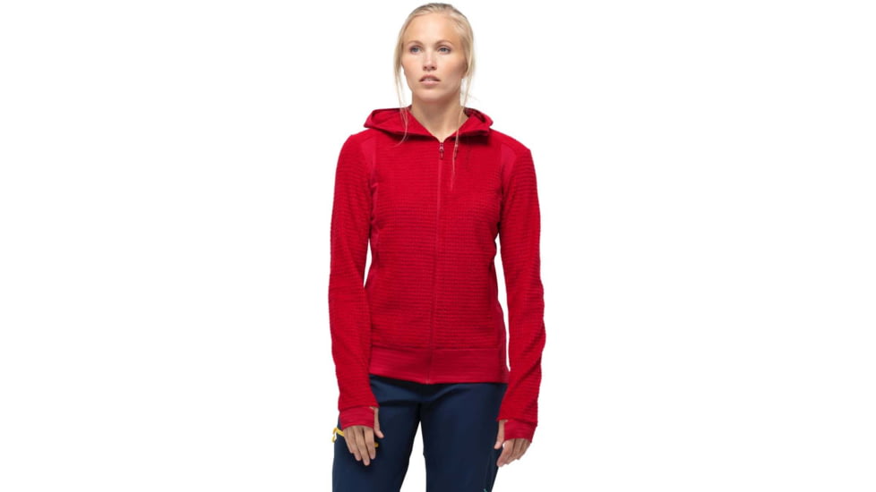 Norrona Falketind Alpha120 Zip Hood - Womens, Jester Red, Medium, 1873-20-1125-M