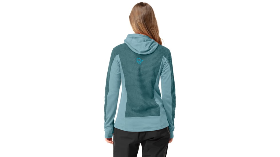 Norrona Falketind Alpha120 Zip Hood - Womens, North Atlantic/Tourmaline, Medium, 7042698458667