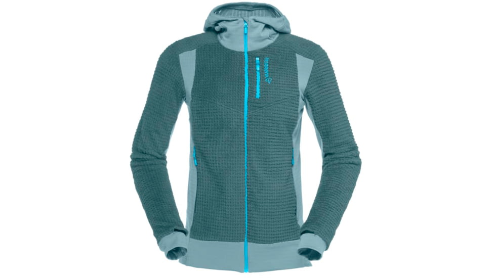 Norrona Falketind Alpha120 Zip Hood - Womens, North Atlantic/Tourmaline, Medium, 7042698458667